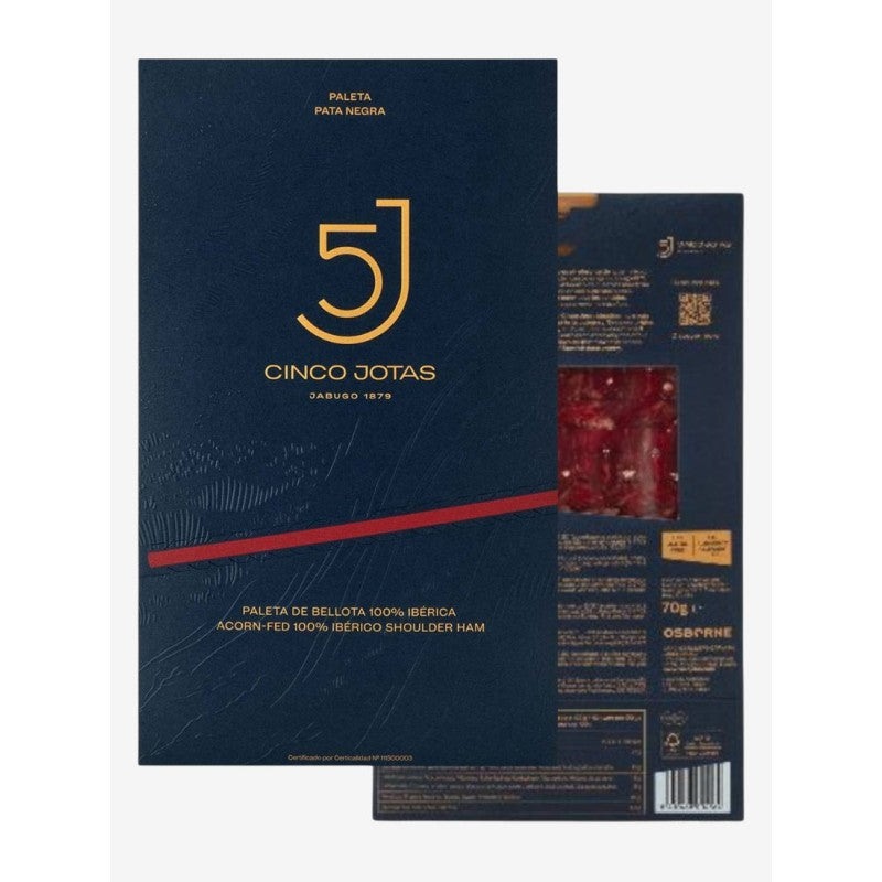 100% Iberico Bellota Shoulder Ham Sliced Cinco Jotas